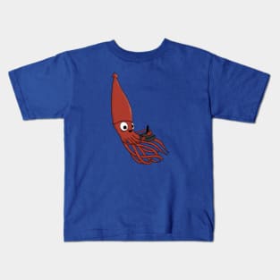 Video game playing squid Kids T-Shirt